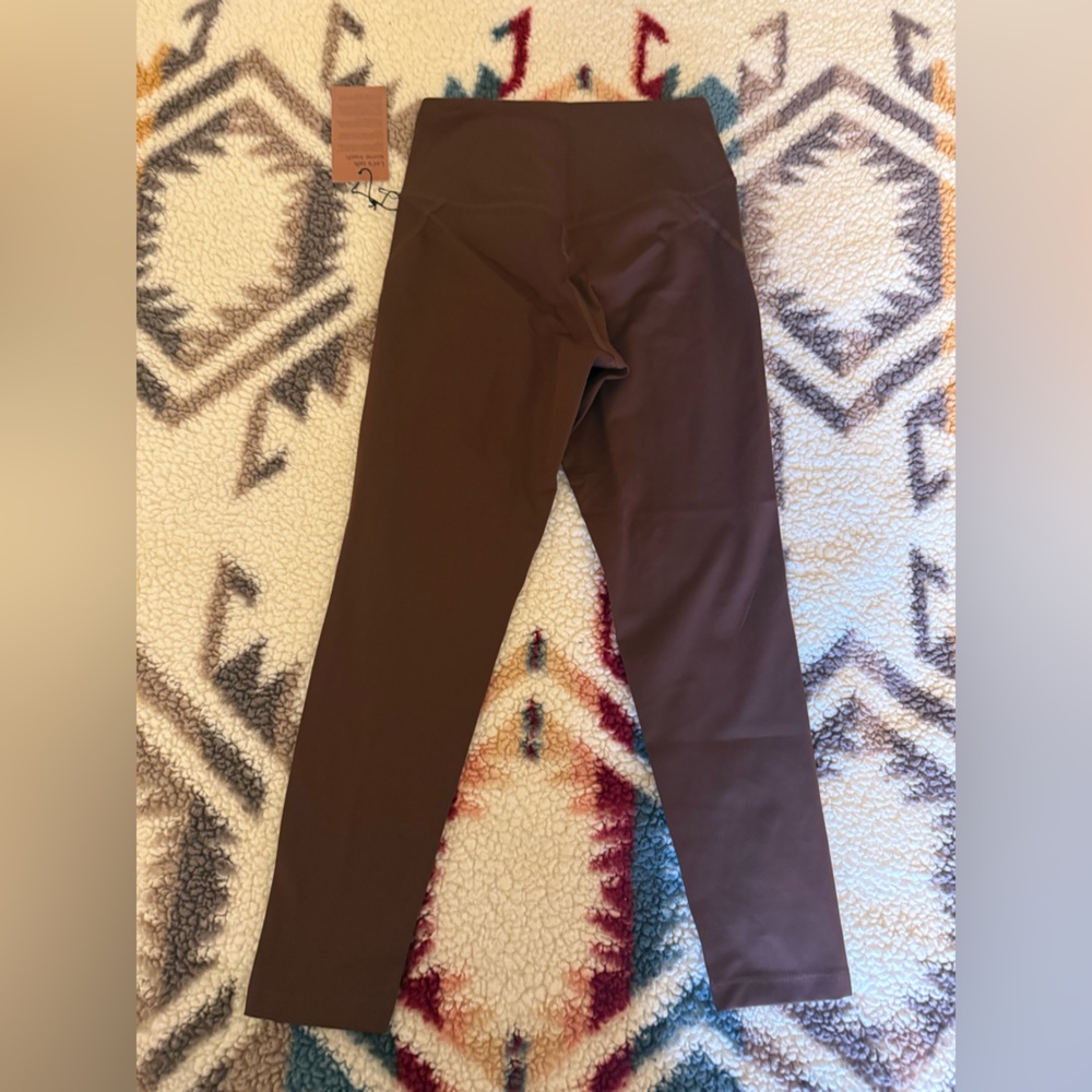 NWT Girlfriend Collective High Rise Brown Compressive Legging Crop Small - Picture 5 of 7